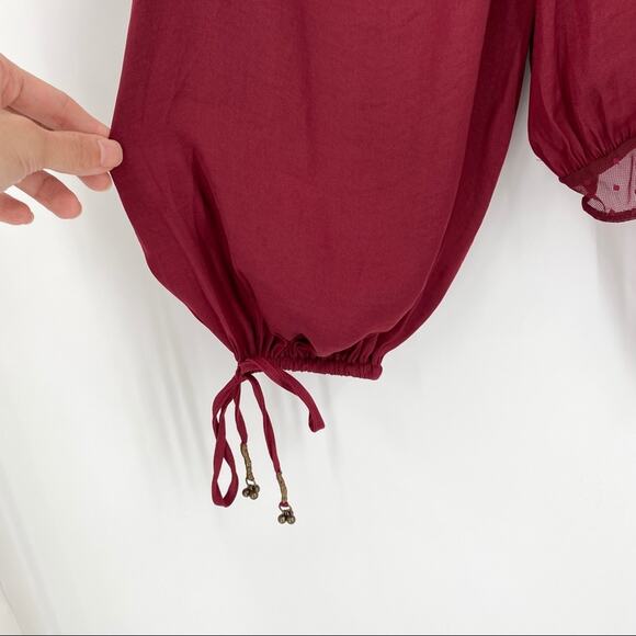 NEW Free People Another Round Bodysuit in Pomegranate Wine - Picture 7 of 14